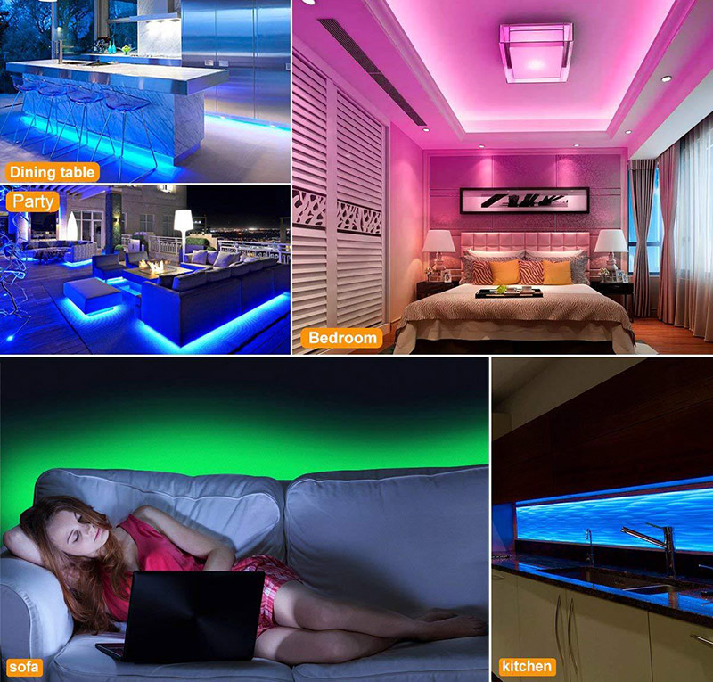 DC12V 16.4ft/5M 5050RGB Epoxy Waterproof Color Changing Flexible LED Light Strip Kit Music Sound Control Timing Light Strip DC12V 16.4ft/5M 5050RGB Epoxy Waterproof Color Changing Flexible LED Light Strip Kit Music Sound Control Timing Light Strip